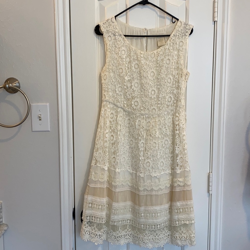 Cream Lace Dress